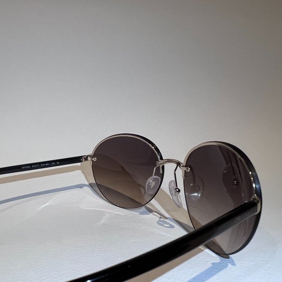 PRADA Black Semi-Rimless Gradient Sunglasses - Picture 8 of 10